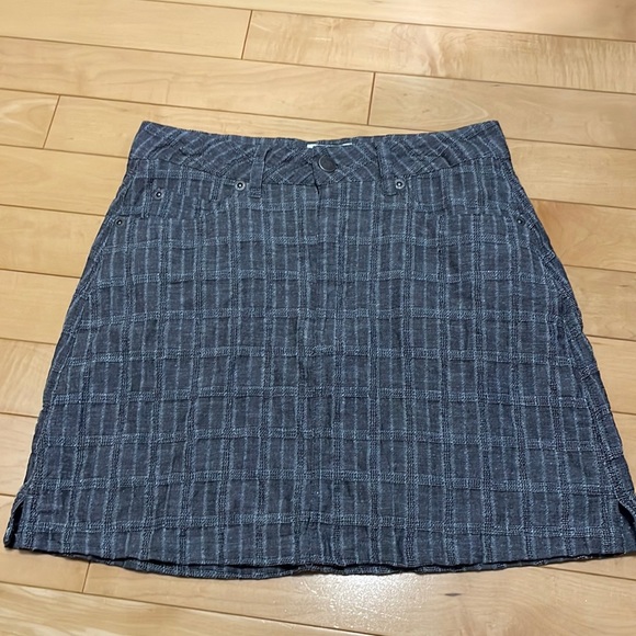 RVCA Rowdy Plaid Denim Mini Skirt High Waisted - Picture 4 of 9